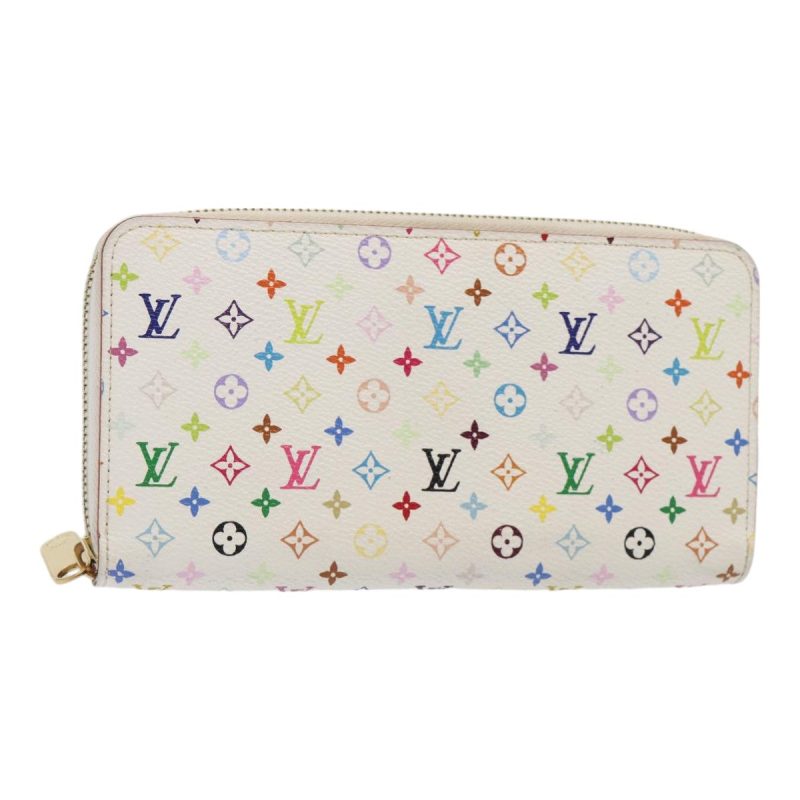 Louis Vuitton Monogram Multicolor Zippy Wallet White M60241  92281
