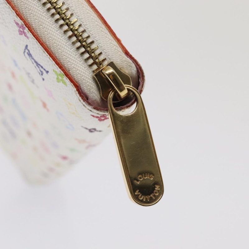 Louis Vuitton Monogram Multicolor Zippy Wallet White M60241  92281 - Image 8