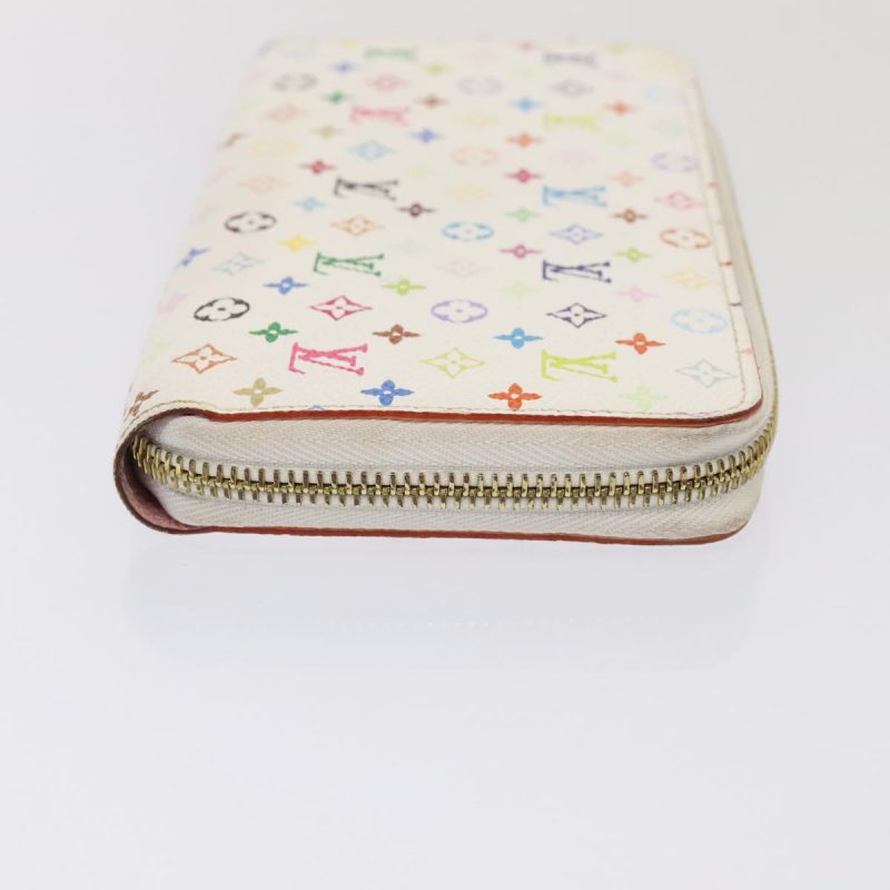 Louis Vuitton Monogram Multicolor Zippy Wallet White M60241  92281 - Image 3