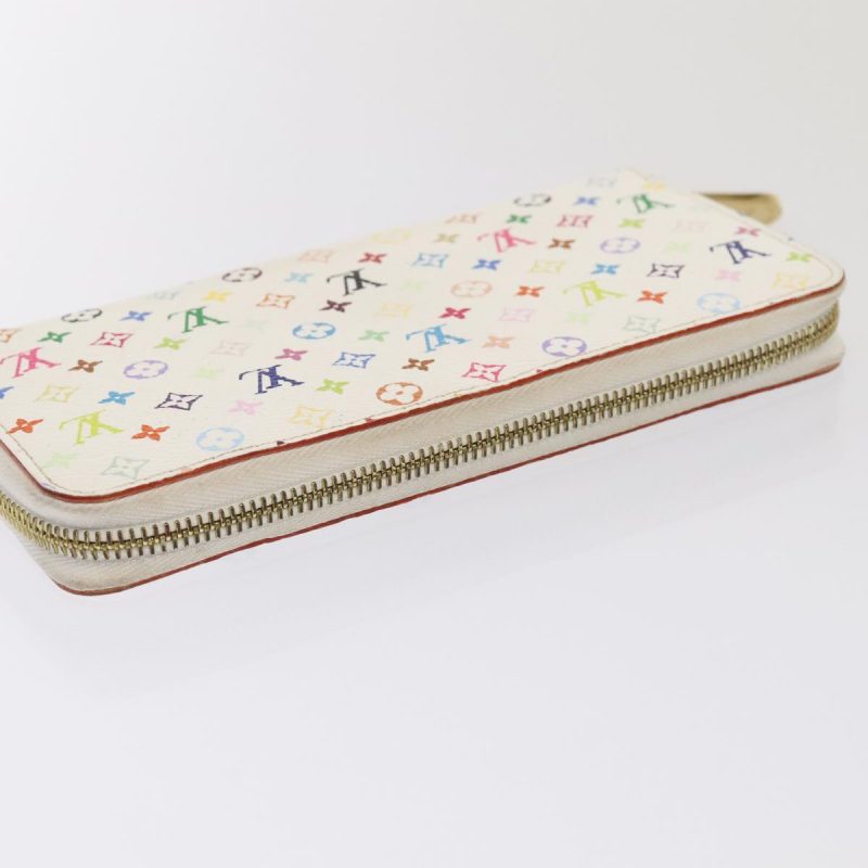 Louis Vuitton Monogram Multicolor Zippy Wallet White M60241  92281 - Image 5