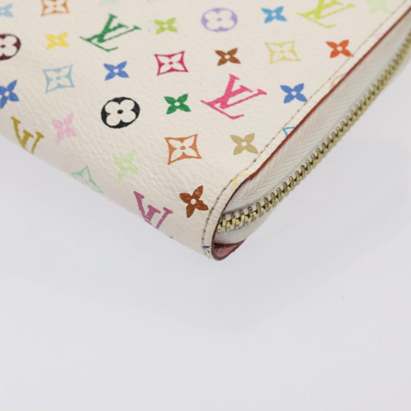 Louis Vuitton Monogram Multicolor Zippy Wallet White M60241  92281 - Image 7