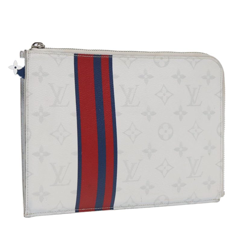 Louis Vuitton Monogram White Pochette Jules PM Clutch Bag M61745  92286