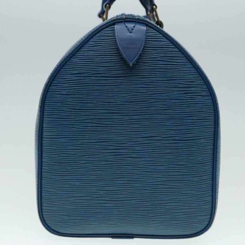 Louis Vuitton Epi Speedy 30 Hand Bag Toledo Blue M43005  92313 - Image 3