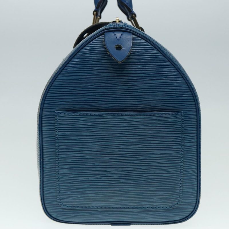 Louis Vuitton Epi Speedy 30 Hand Bag Toledo Blue M43005  92313 - Image 4