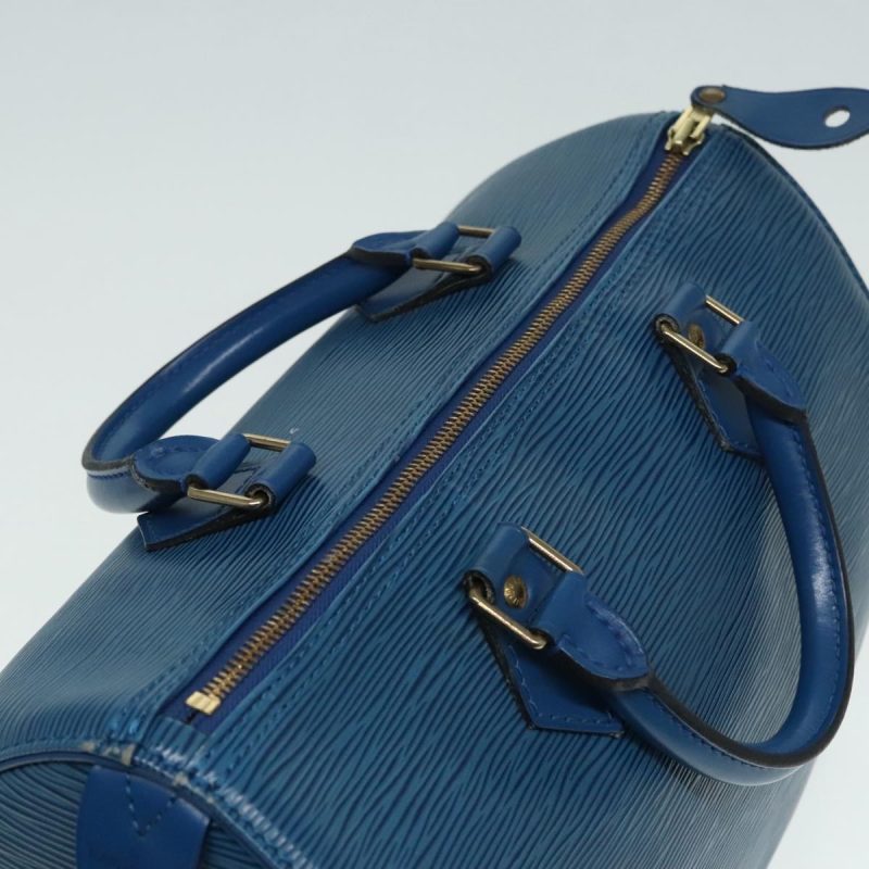 Louis Vuitton Epi Speedy 30 Hand Bag Toledo Blue M43005  92313 - Image 6