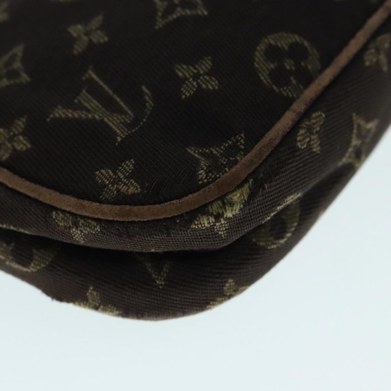 Louis Vuitton Monogram Mini Lin Bucket PM Pouch Brown Ebene M95226  92443 - Image 8