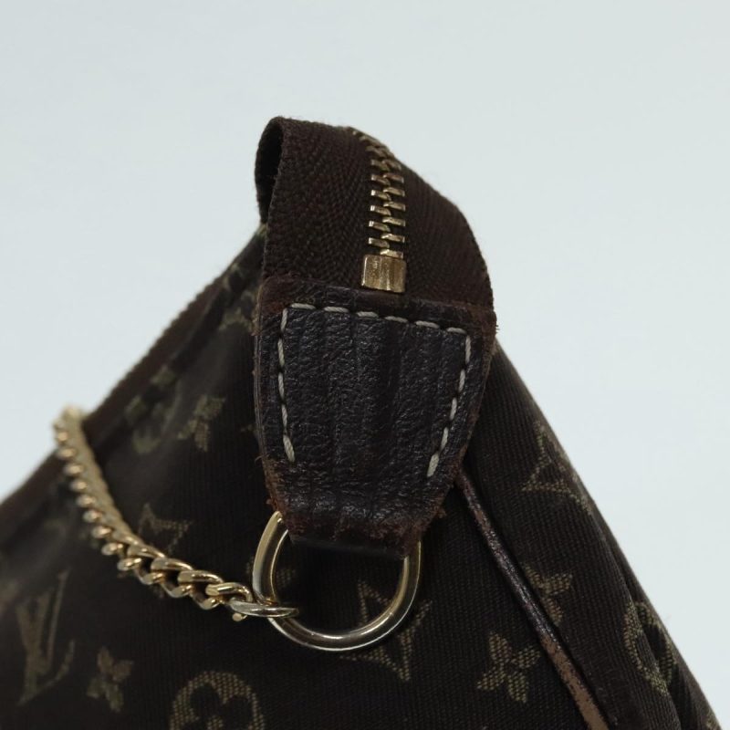 Louis Vuitton Monogram Mini Lin Bucket PM Pouch Brown Ebene M95226  92443 - Image 10