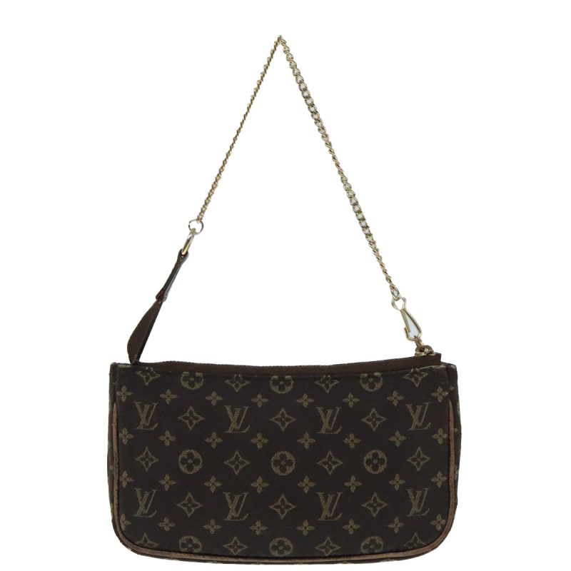 Louis Vuitton Monogram Mini Lin Bucket PM Pouch Brown Ebene M95226  92443 - Image 2