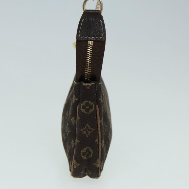 Louis Vuitton Monogram Mini Lin Bucket PM Pouch Brown Ebene M95226  92443 - Image 3