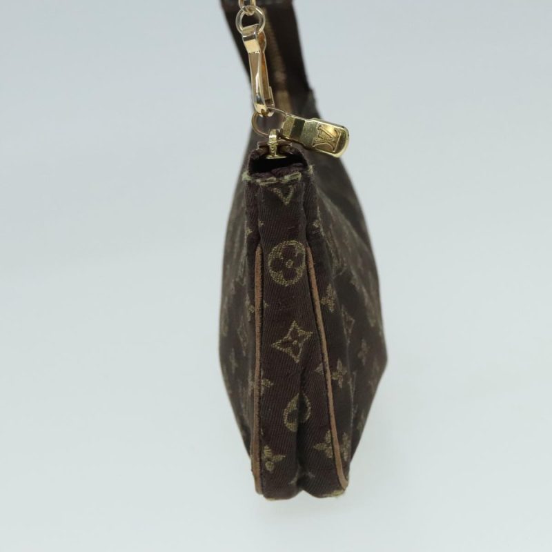 Louis Vuitton Monogram Mini Lin Bucket PM Pouch Brown Ebene M95226  92443 - Image 4