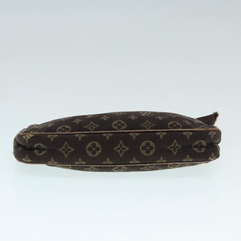 Louis Vuitton Monogram Mini Lin Bucket PM Pouch Brown Ebene M95226  92443 - Image 5