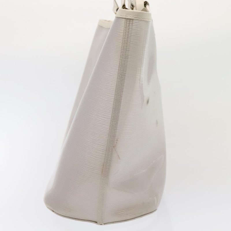 Louis Vuitton Epi Plage Lagoon Bay Tote Bag White Clear M92151  92664 - Image 4