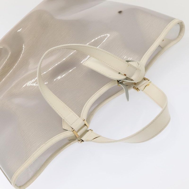 Louis Vuitton Epi Plage Lagoon Bay Tote Bag White Clear M92151  92664 - Image 6