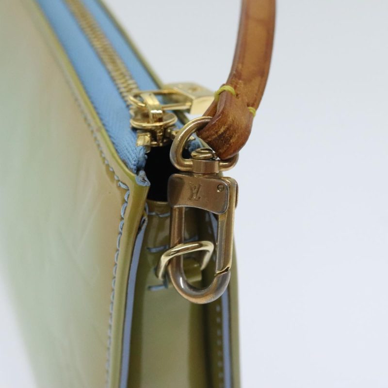 Louis Vuitton Monogram Vernis Lexington Pouch Baby Blue M91011  92709 - Image 10