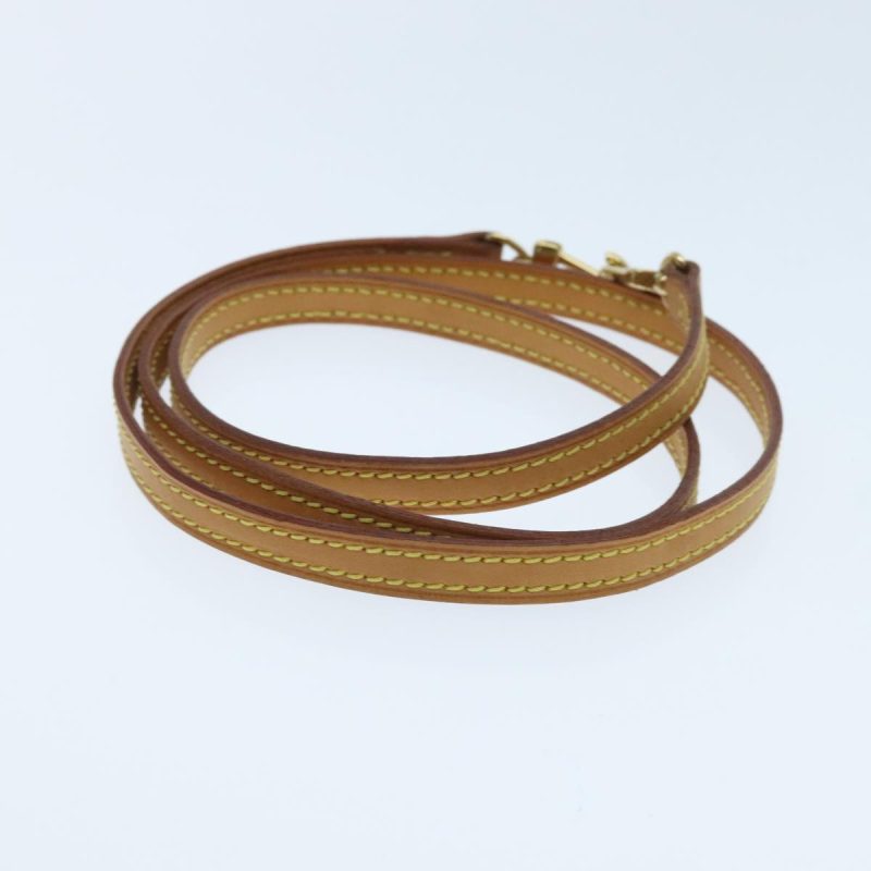 Louis Vuitton Shoulder Strap Leather 42.5"" Beige  92748 - Image 5