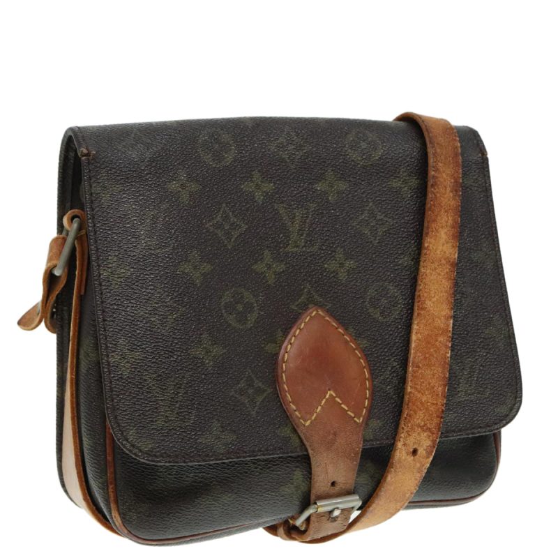 Louis Vuitton Monogram Cartouchiere MM Shoulder Bag Vintage M51253  92912