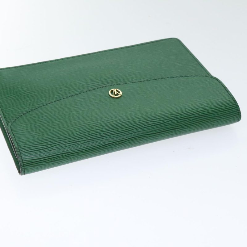 Louis Vuitton Epi Montaigne 27 Clutch Bag Green M52654  92924 - Image 5