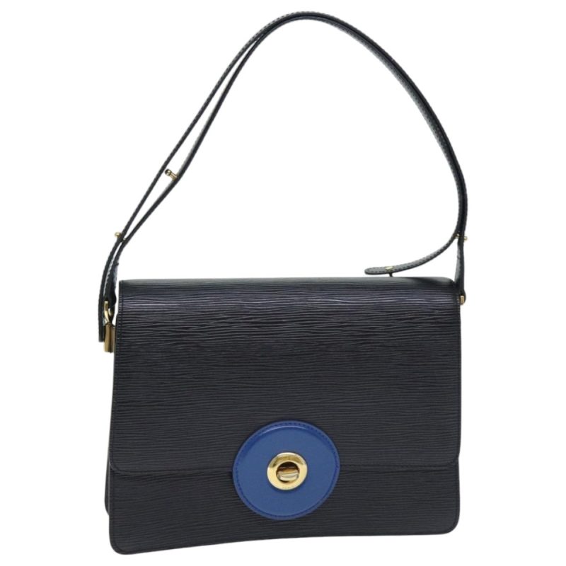 Louis Vuitton Epi Bicolor Free Run Shoulder Bag Black Blue M52415  92925