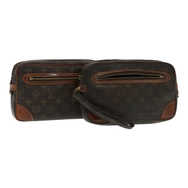 Louis Vuitton Monogram Marly Dragonne GM Clutch Bag 2Set M51825  93050