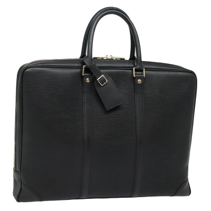 Louis Vuitton Epi Porte Documents Voyage Business Bag Black M54472 Auth 93280