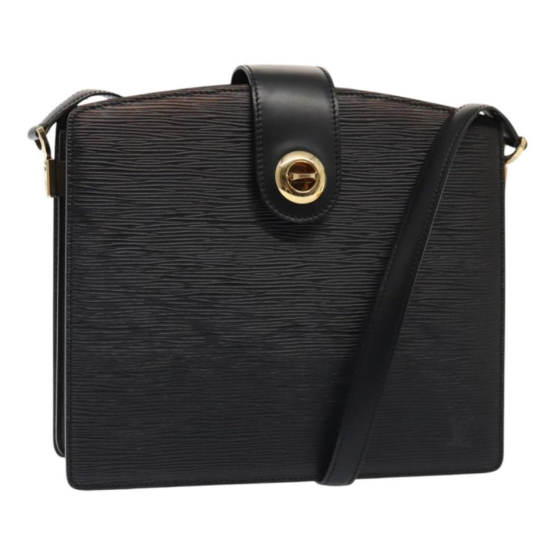 Louis Vuitton Epi Capuchin Shoulder Bag Black M52342  93295