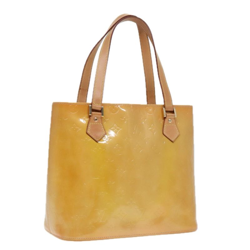 Louis Vuitton Monogram Vernis Houston Hand Bag Beige M91004  93341