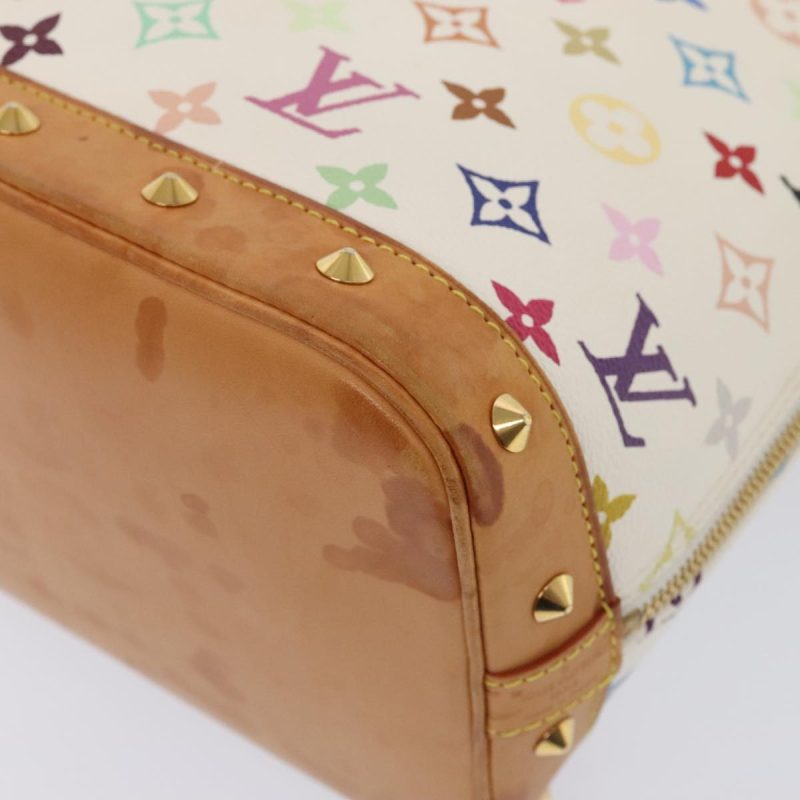 Louis Vuitton Monogram Multicolor Alma Hand Bag White M92647  93366 - Image 9