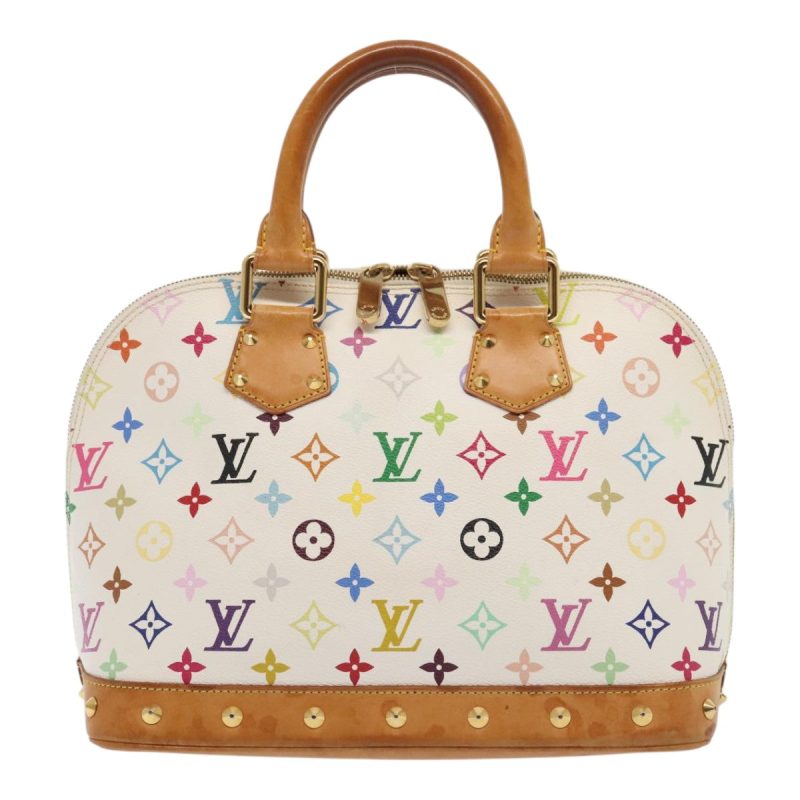 Louis Vuitton Monogram Multicolor Alma Hand Bag White M92647  93366 - Image 2