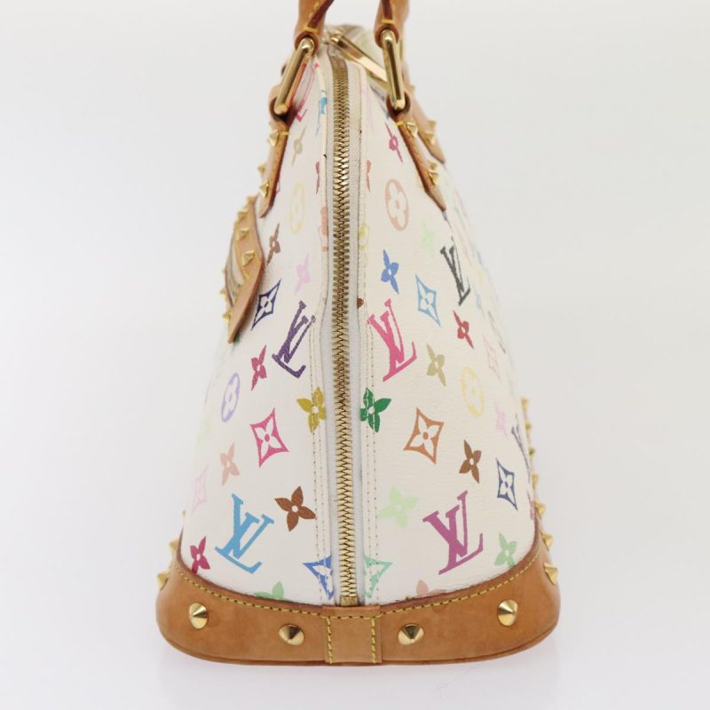 Louis Vuitton Monogram Multicolor Alma Hand Bag White M92647  93366 - Image 3