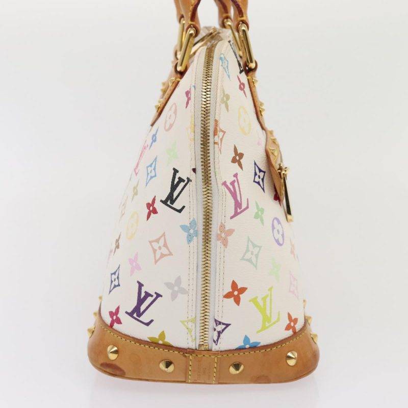 Louis Vuitton Monogram Multicolor Alma Hand Bag White M92647  93366 - Image 4