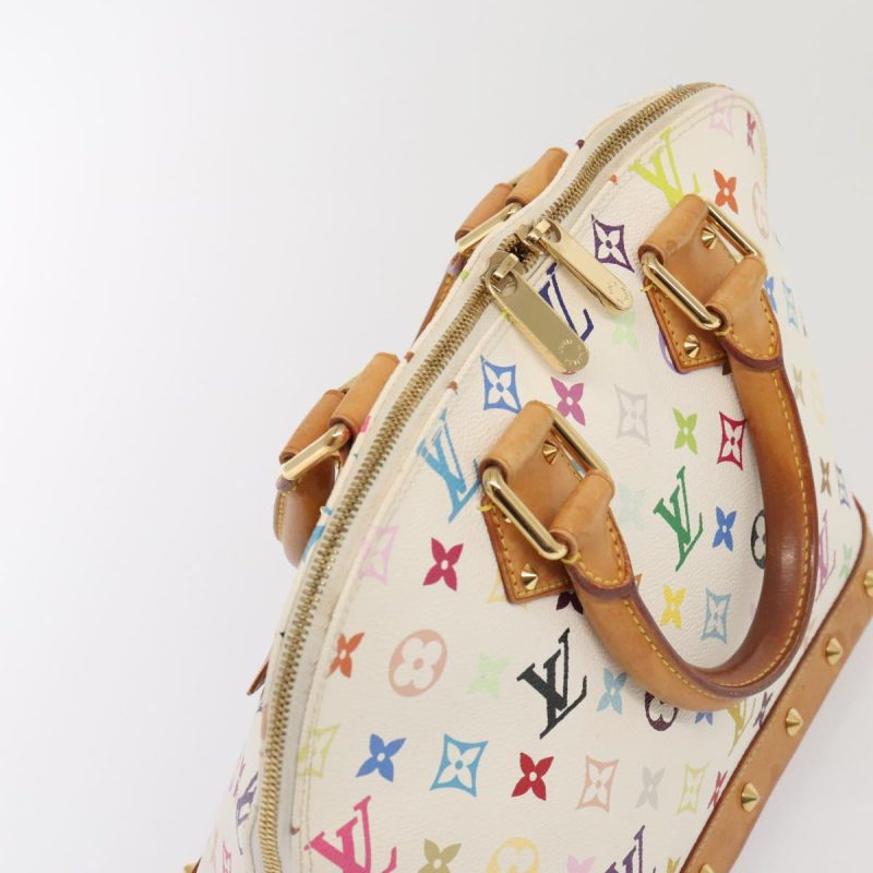 Louis Vuitton Monogram Multicolor Alma Hand Bag White M92647  93366 - Image 6