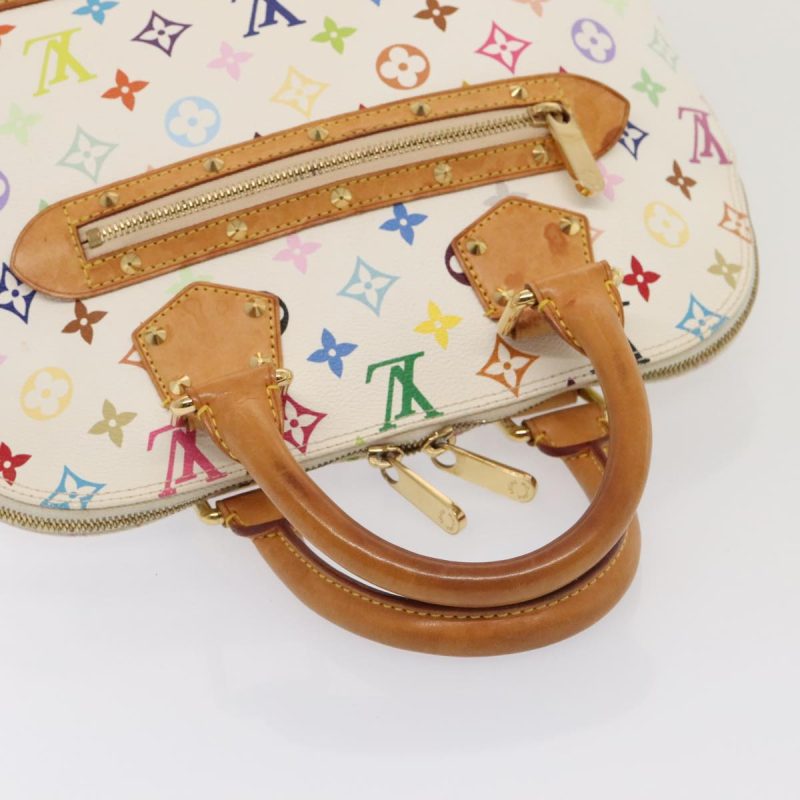Louis Vuitton Monogram Multicolor Alma Hand Bag White M92647  93366 - Image 7