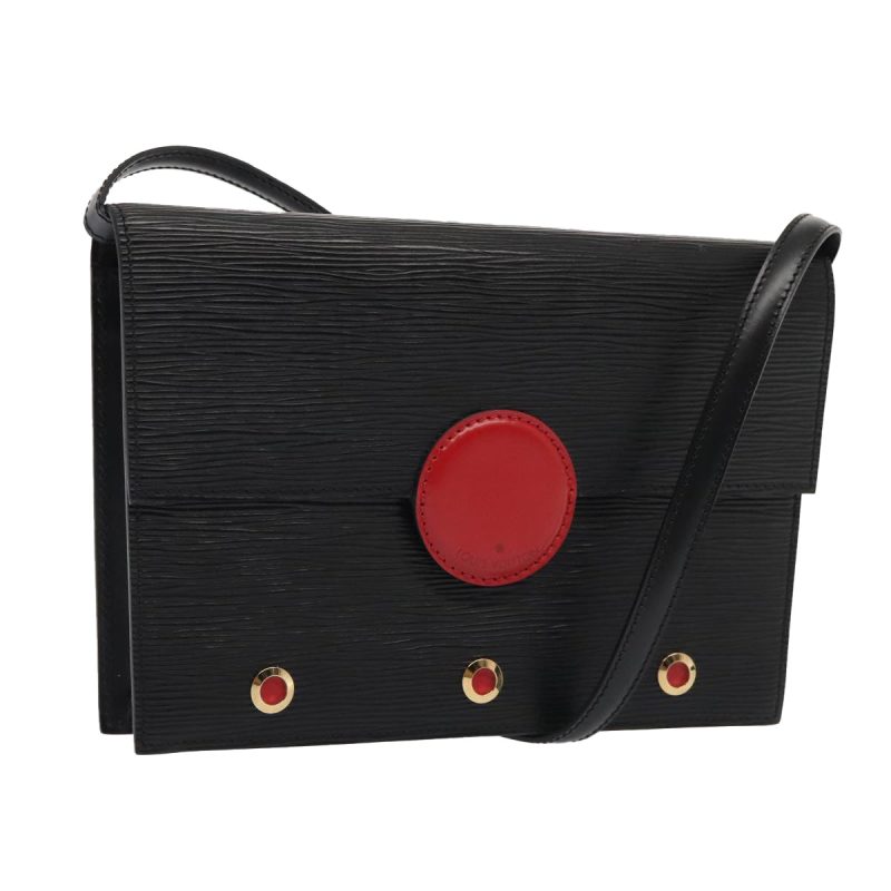 Louis Vuitton Epi Hublot Shoulder Bag Black Red M52557  93387