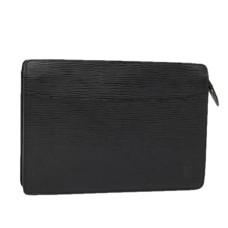 Louis Vuitton Epi Pochette Homme Clutch Bag Black Noir M52522  93608