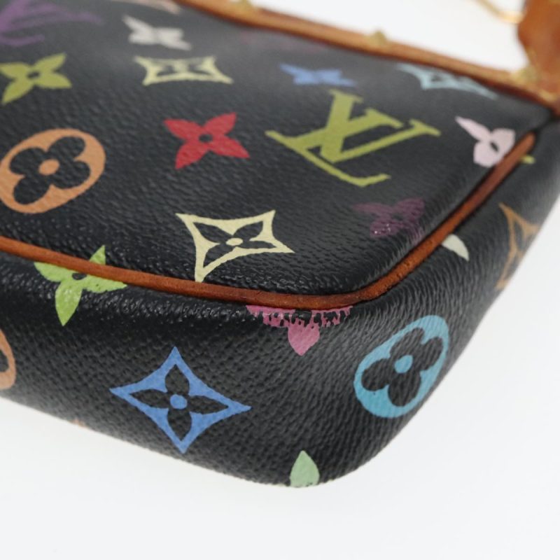 Louis Vuitton Monogram Multicolor Pochette Pouch Black M92648  93660 - Image 9