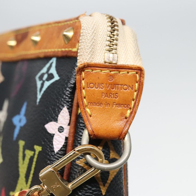 Louis Vuitton Monogram Multicolor Pochette Pouch Black M92648  93660 - Image 10