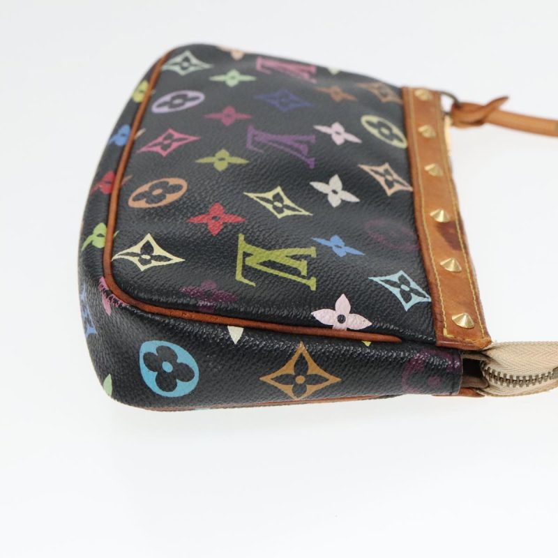 Louis Vuitton Monogram Multicolor Pochette Pouch Black M92648  93660 - Image 3