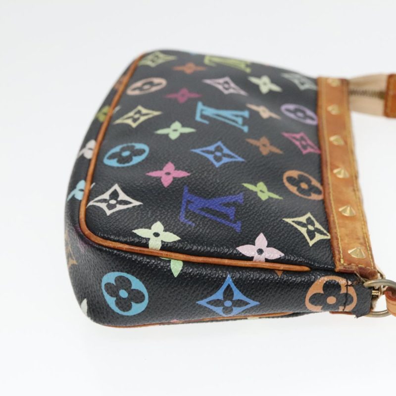 Louis Vuitton Monogram Multicolor Pochette Pouch Black M92648  93660 - Image 4
