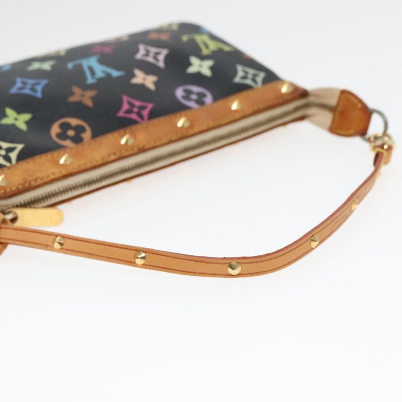 Louis Vuitton Monogram Multicolor Pochette Pouch Black M92648  93660 - Image 7