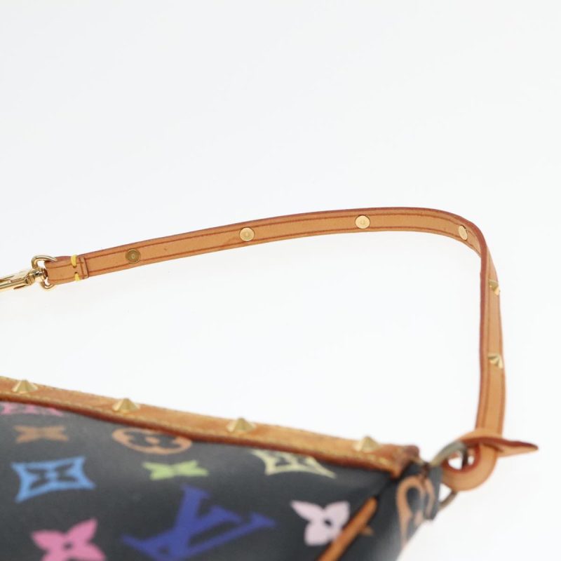Louis Vuitton Monogram Multicolor Pochette Pouch Black M92648  93660 - Image 8