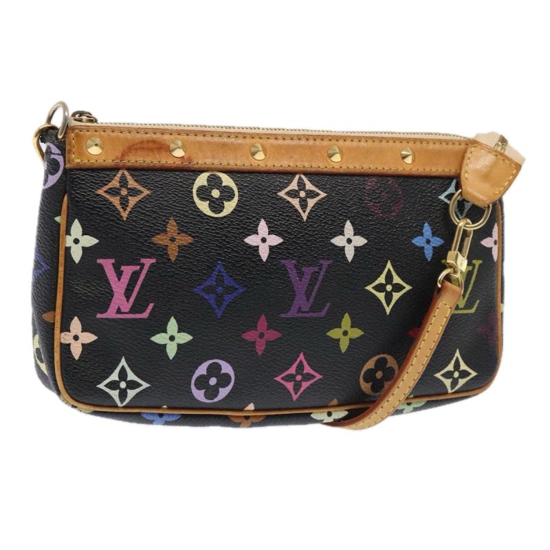 Louis Vuitton Multicolor Pochette Accessoires Pouch Black M92648  93661