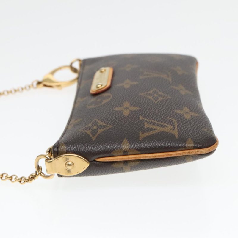 Louis Vuitton Monogram Chain Pochette Mila MM Accessory Pouch M60094 Auth 93682 - Image 4