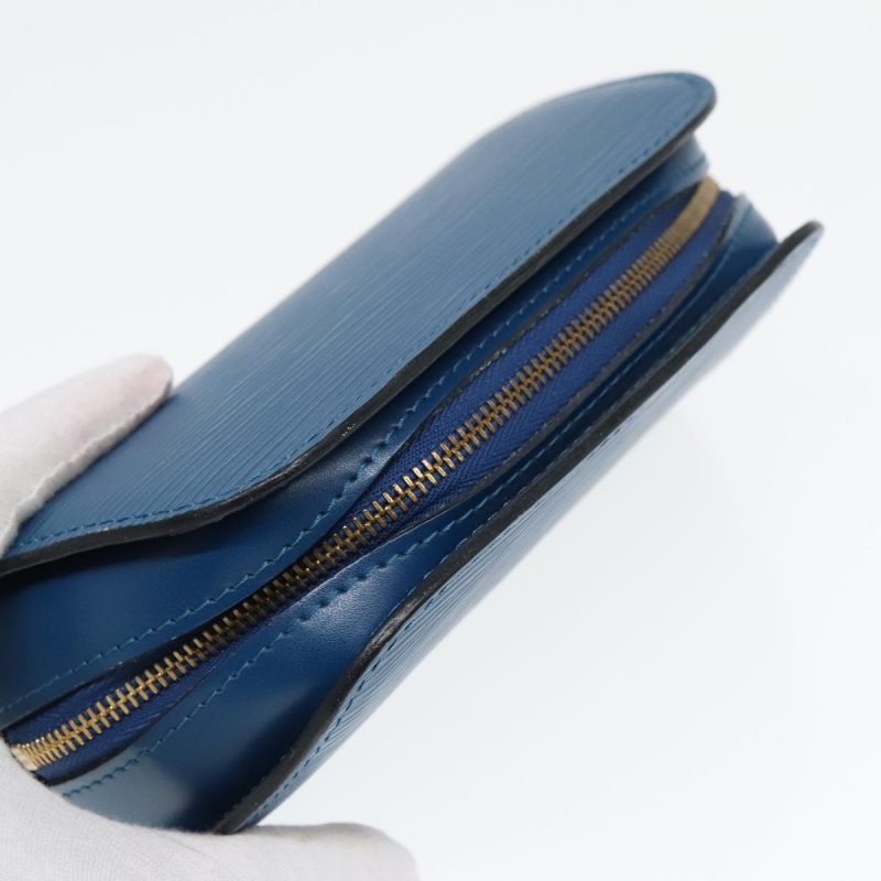 Louis Vuitton Epi Dauphine PM Pouch Blue M48445  93690 - Image 6