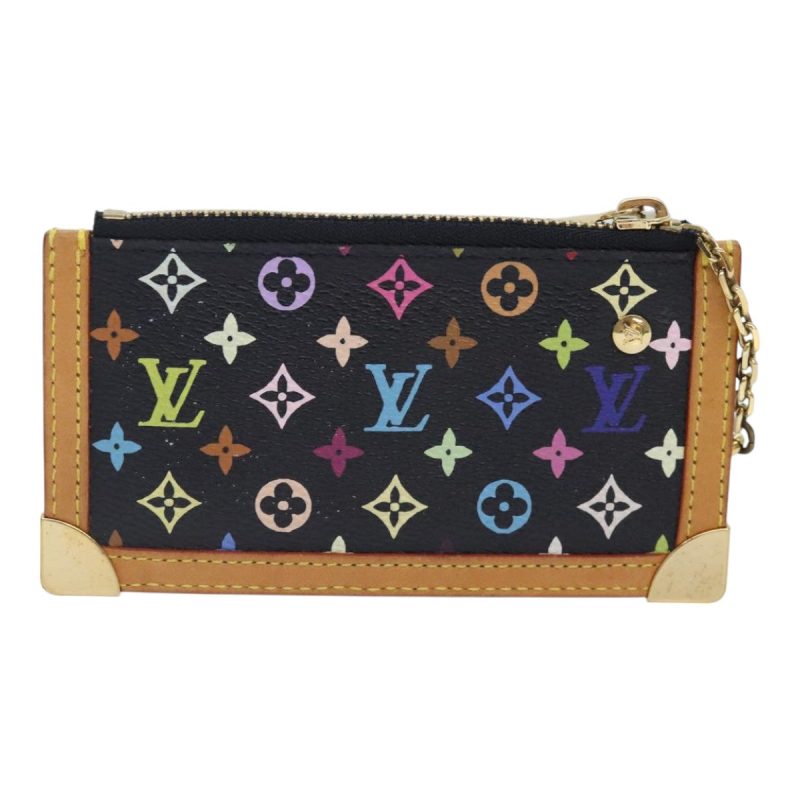 Louis Vuitton Monogram Multicolor Pochette Cles Purse Black M92654  93699 - Image 2