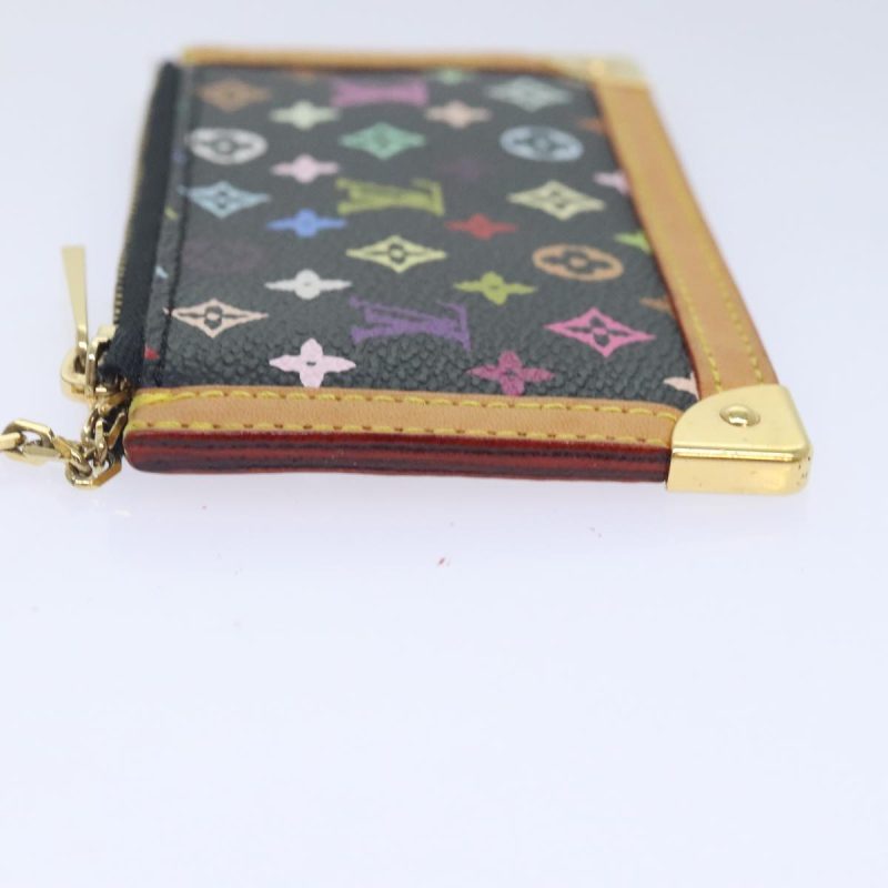 Louis Vuitton Monogram Multicolor Pochette Cles Purse Black M92654  93699 - Image 4