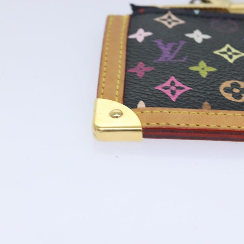 Louis Vuitton Monogram Multicolor Pochette Cles Purse Black M92654  93699 - Image 7