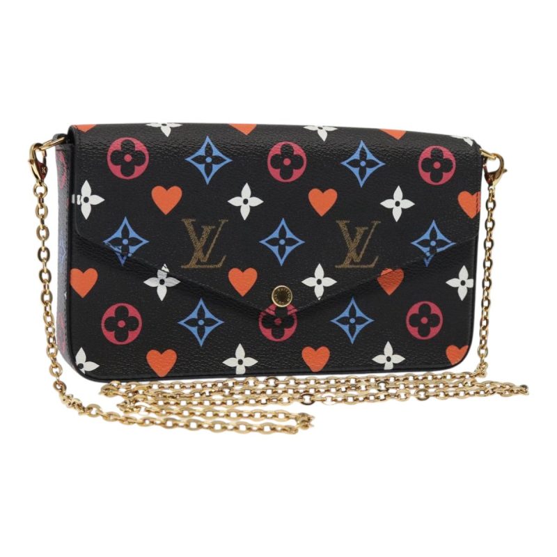 Louis Vuitton Monogram Game On Felicie Clutch Bag Black M80232  93736S