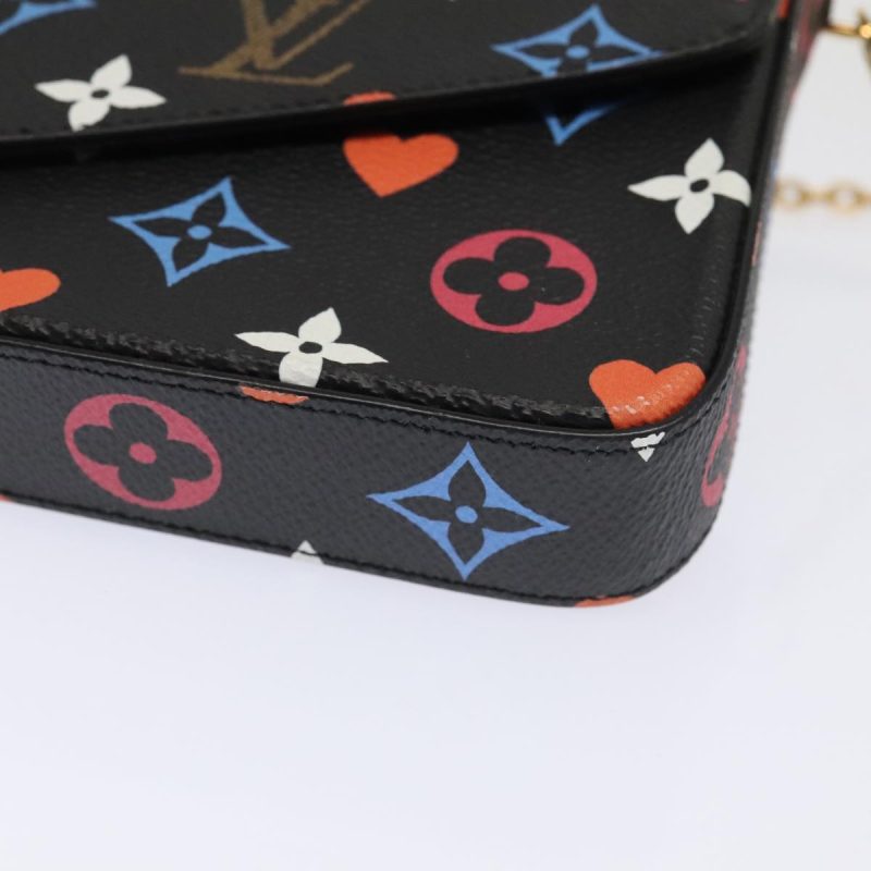 Louis Vuitton Monogram Game On Felicie Clutch Bag Black M80232  93736S - Image 9