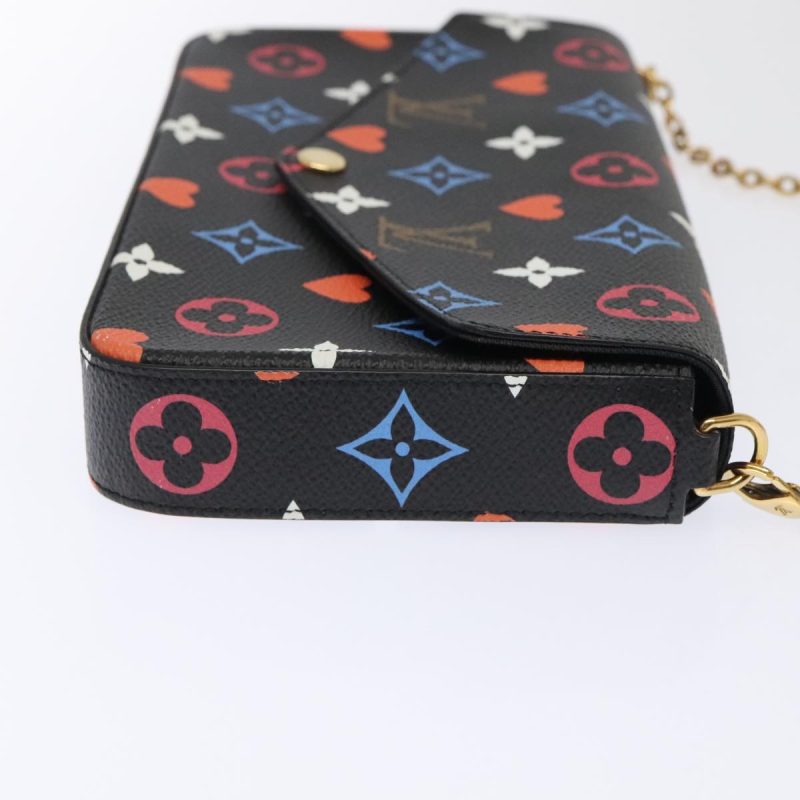 Louis Vuitton Monogram Game On Felicie Clutch Bag Black M80232  93736S - Image 4