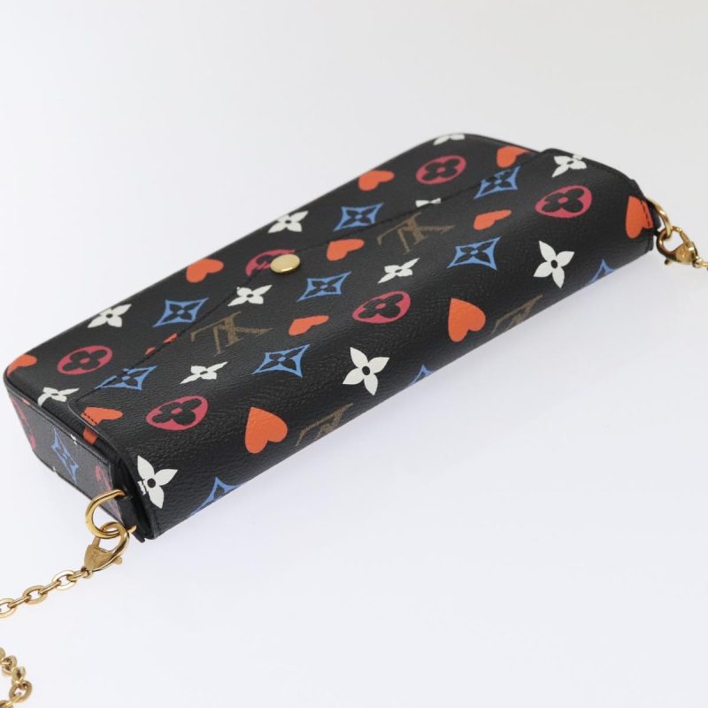 Louis Vuitton Monogram Game On Felicie Clutch Bag Black M80232  93736S - Image 5